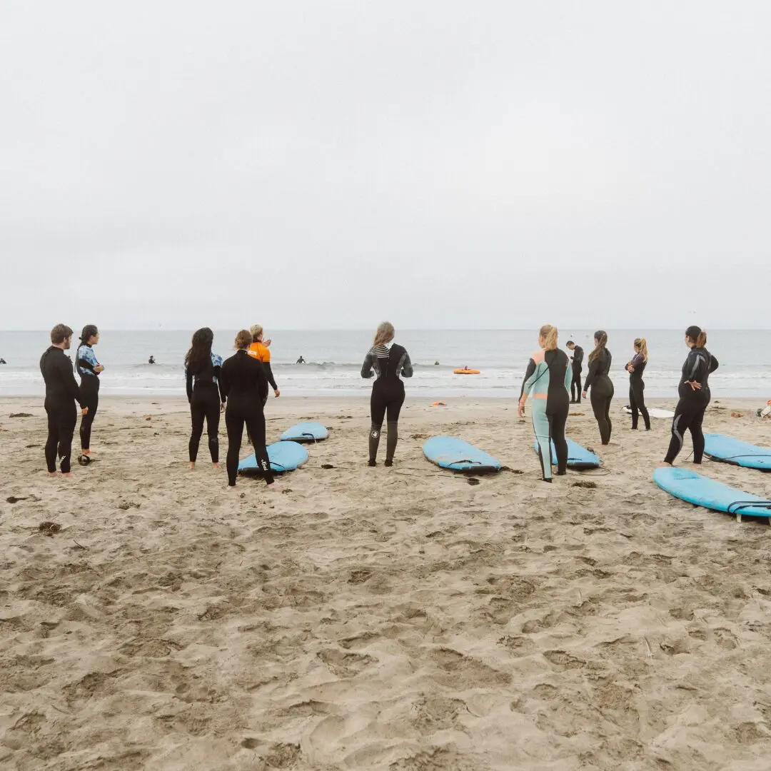 group surf lesson in half moon bay ca