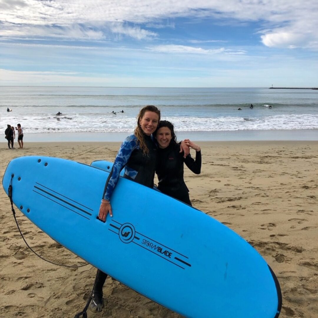 girlfriends surfing